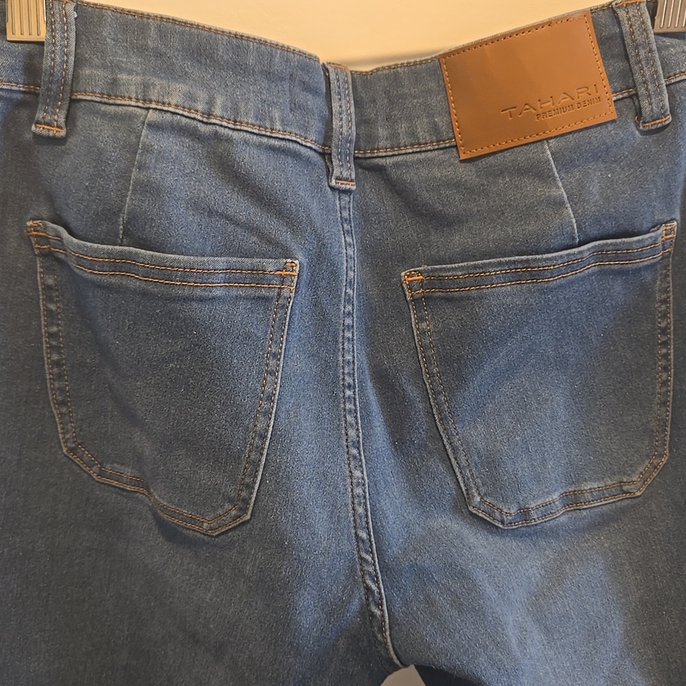 Tahari Women's Straight Leg Blue Jeans - Picture 9 of 14